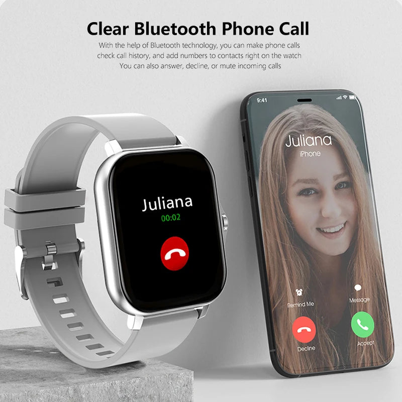 1.83'' Sport Smart Watch Fitness Clock Health Monitor Waterproof Smartwatch Wireless Call Watches for Men Women IOS Android 2026