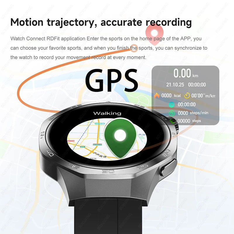 2026 New Watch 5 MAX Smart Watch HD AMOLED Screen NFC GPS Tracker Bluetooth Call Waterproof Sports Health Smartwatch Men Women