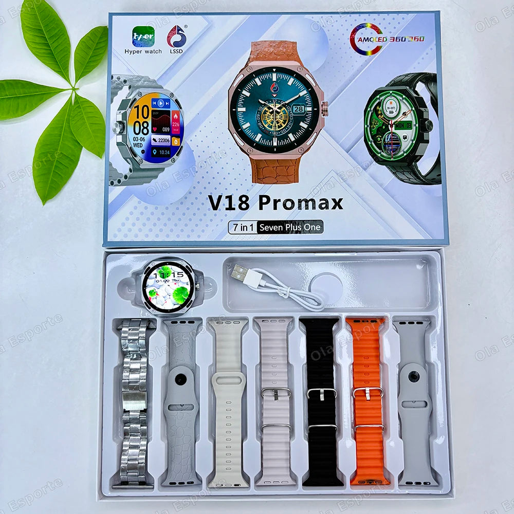New Outdoor Smart Watch 1.52" AMOLED Screen Bluetooth Call Sleep Health Monitor Sports Fitness Smartwatch Men Women Holiday Gift