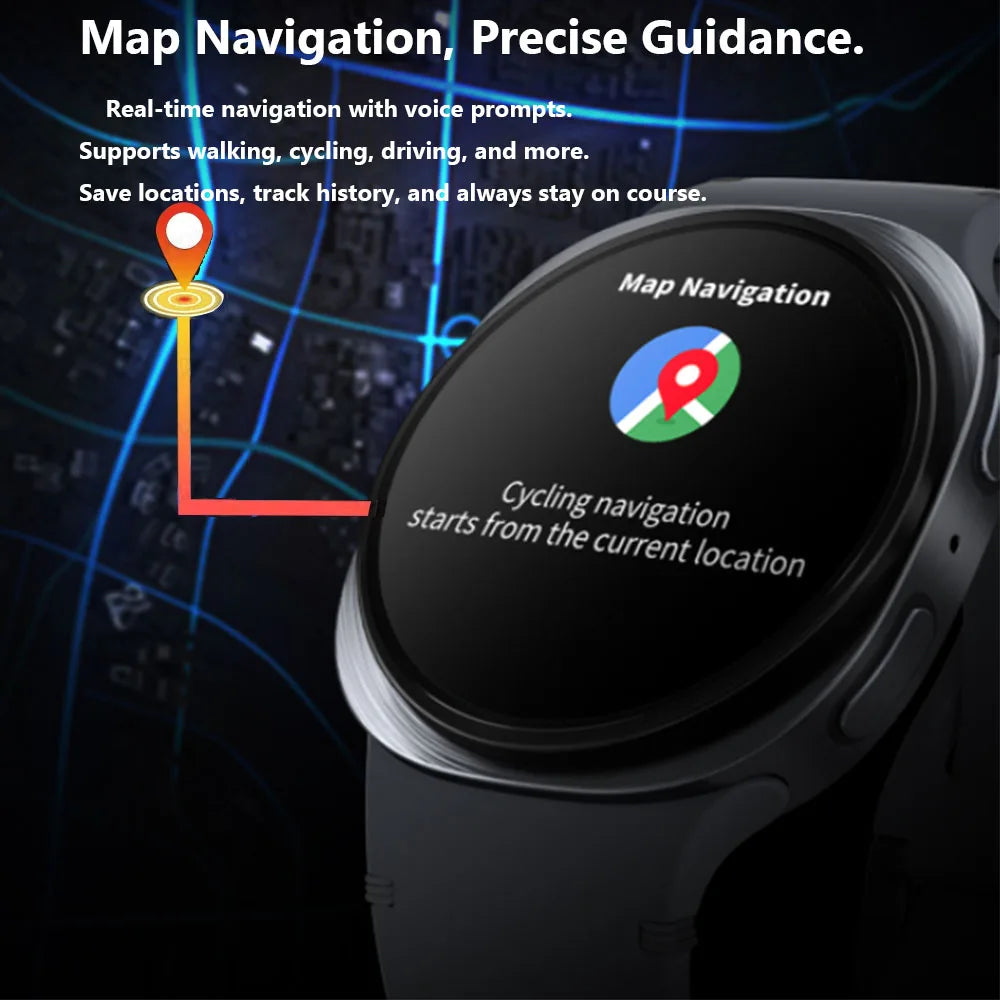2026 New Smart Watch 8 Classic 46mm Ultra HD Screen ChatGPT GPS NFC Compass Clock Bluetooth Call Waterproof Smartwatch Men Women