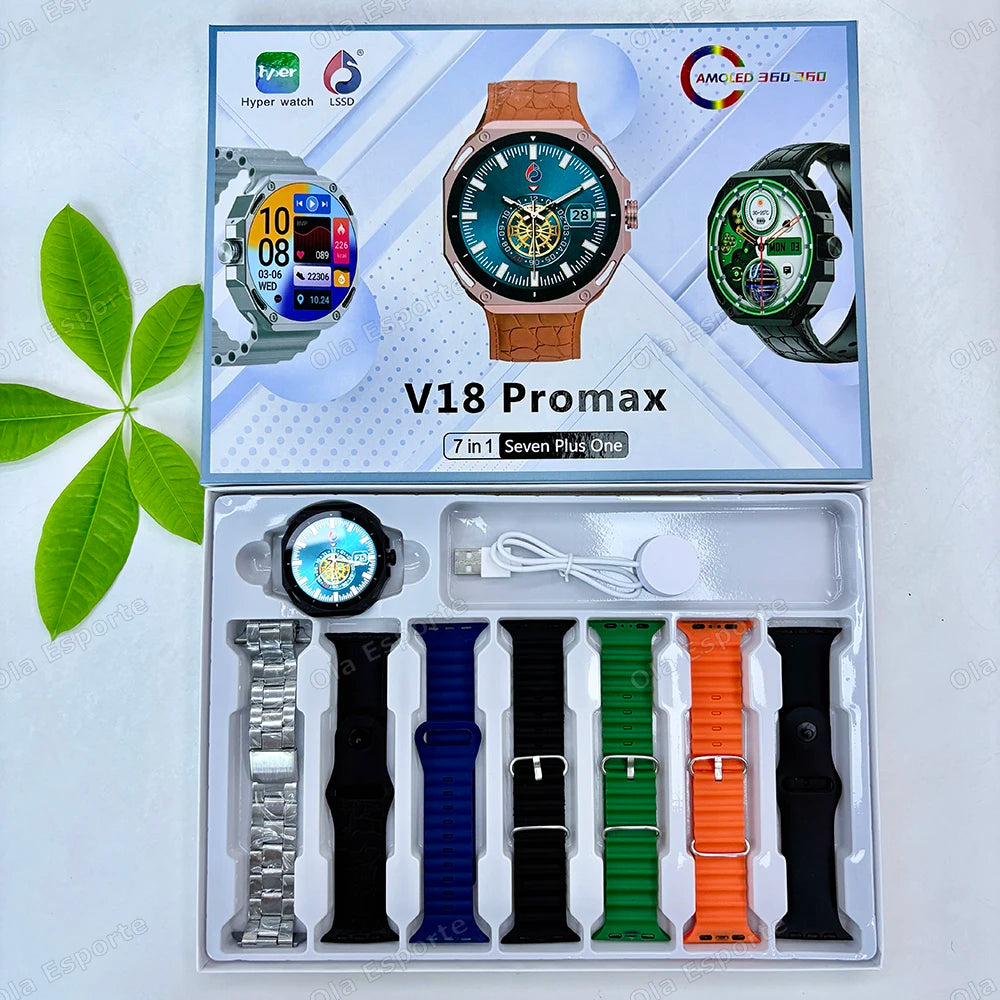 New Outdoor Smart Watch 1.52" AMOLED Screen Bluetooth Call Sleep Health Monitor Sports Fitness Smartwatch Men Women Holiday Gift