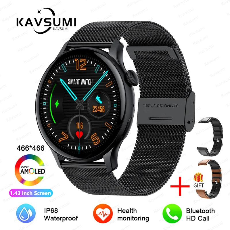 2026 NFC Smart Watch Amoled HD GPS Track Sports Heart Rate Bluetooth Call Waterproof Ladies Women Smartwatch For Women's Gift
