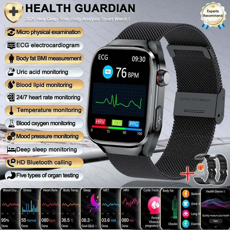 2026 New Women Smart Watch with BMI measurement Menstrual Cycle ECG Heart Rate Blood Oxygen Sleep Fitness Tracker Smart bracelet
