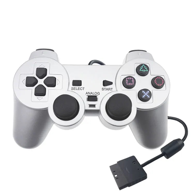 Transparent Blue Color For PS2 Wired Controller With Dual vibration