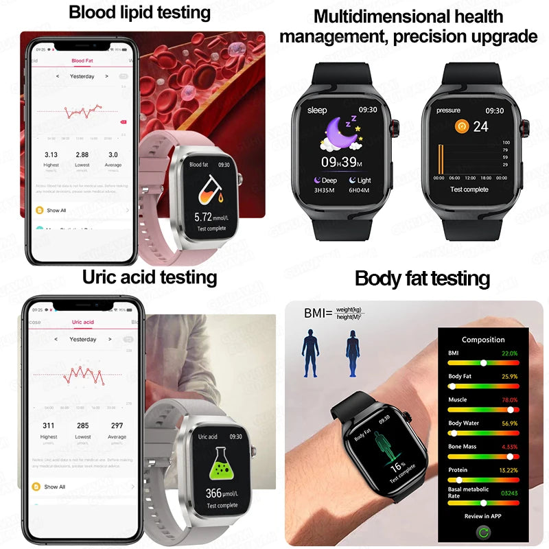 2026 New Women Smart Watch with BMI measurement Menstrual Cycle ECG Heart Rate Blood Oxygen Sleep Fitness Tracker Smart bracelet