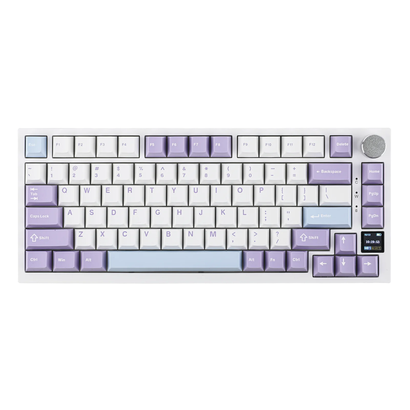 Ajazz AK820 Pro 75% Gasket-mounted Bluetooth 5.1 2.4G Wireless Wired Mechanical Keyboard with TFT Screen for Mac Win
