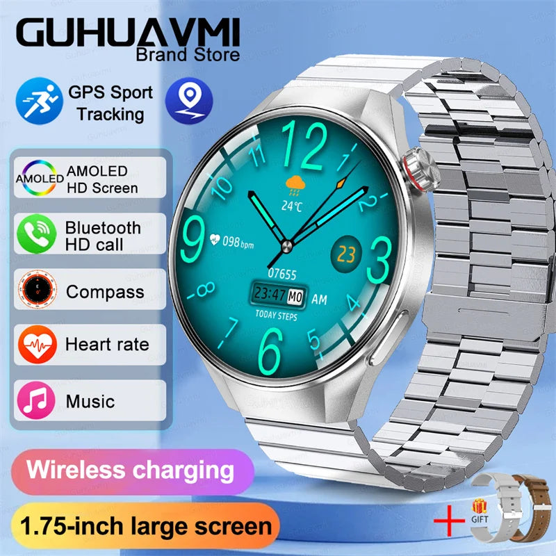 2026New For fashion G5 Pro Smart Watch Men HD AMOLED Screen GPS Motion trajectory HeartRate Bluetooth Call 1.75" SmartWatch IP68