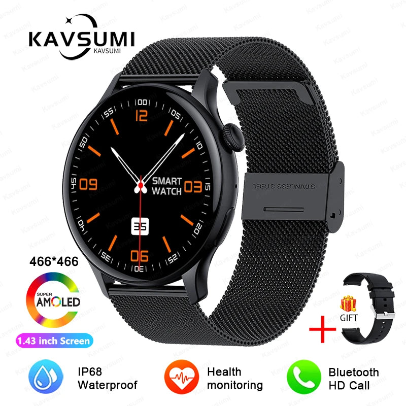 2026 NFC Smart Watch Amoled HD GPS Track Sports Heart Rate Bluetooth Call Waterproof Ladies Women Smartwatch For Women's Gift