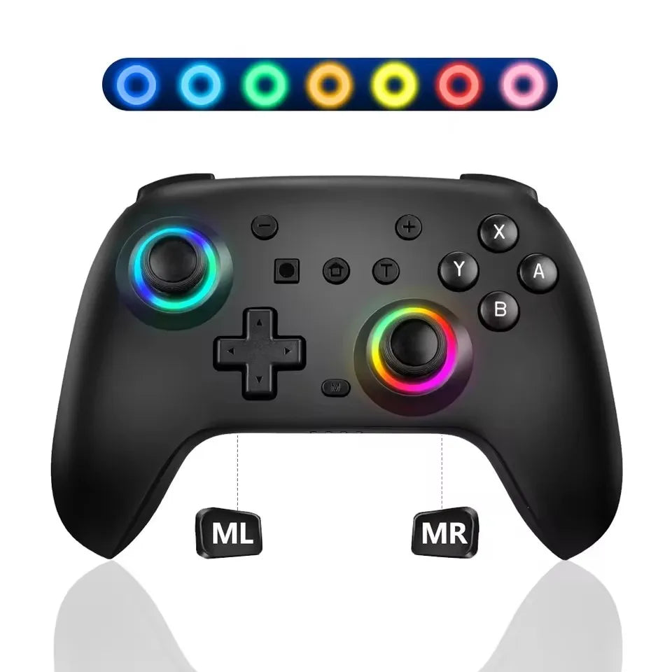 RGB Wireless Controller for  Switch/ OLED/ Lite/ Steam/ Android Gamepad PC Joystick Joypad Controle with Turbo Function