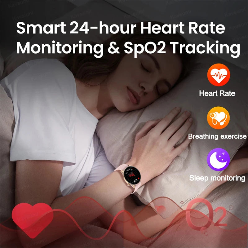 2026 NFC Smart Watch Amoled HD GPS Track Sports Heart Rate Bluetooth Call Waterproof Ladies Women Smartwatch For Women's Gift