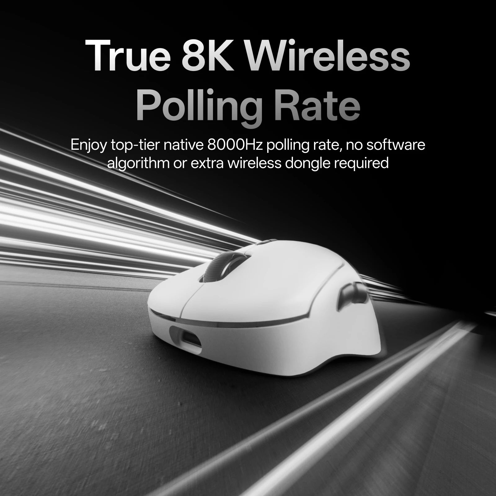 Rapoo VT3 GEN-2 Wireless Gaming Mouse True 8K Wireless Polling Rate 53g Ultra Lightweight Up to 750Hr Battery Life Macro Enabled