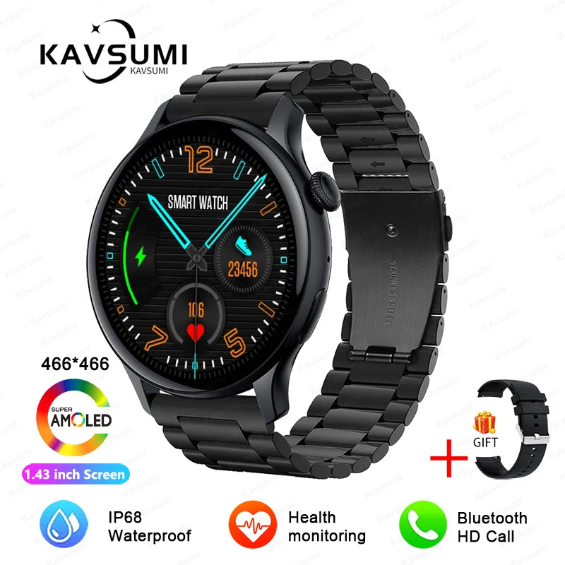 2026 NFC Smart Watch Amoled HD GPS Track Sports Heart Rate Bluetooth Call Waterproof Ladies Women Smartwatch For Women's Gift