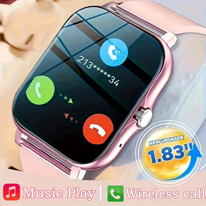 1.83'' Sport Smart Watch Fitness Clock Health Monitor Waterproof Smartwatch Wireless Call Watches for Men Women IOS Android 2026