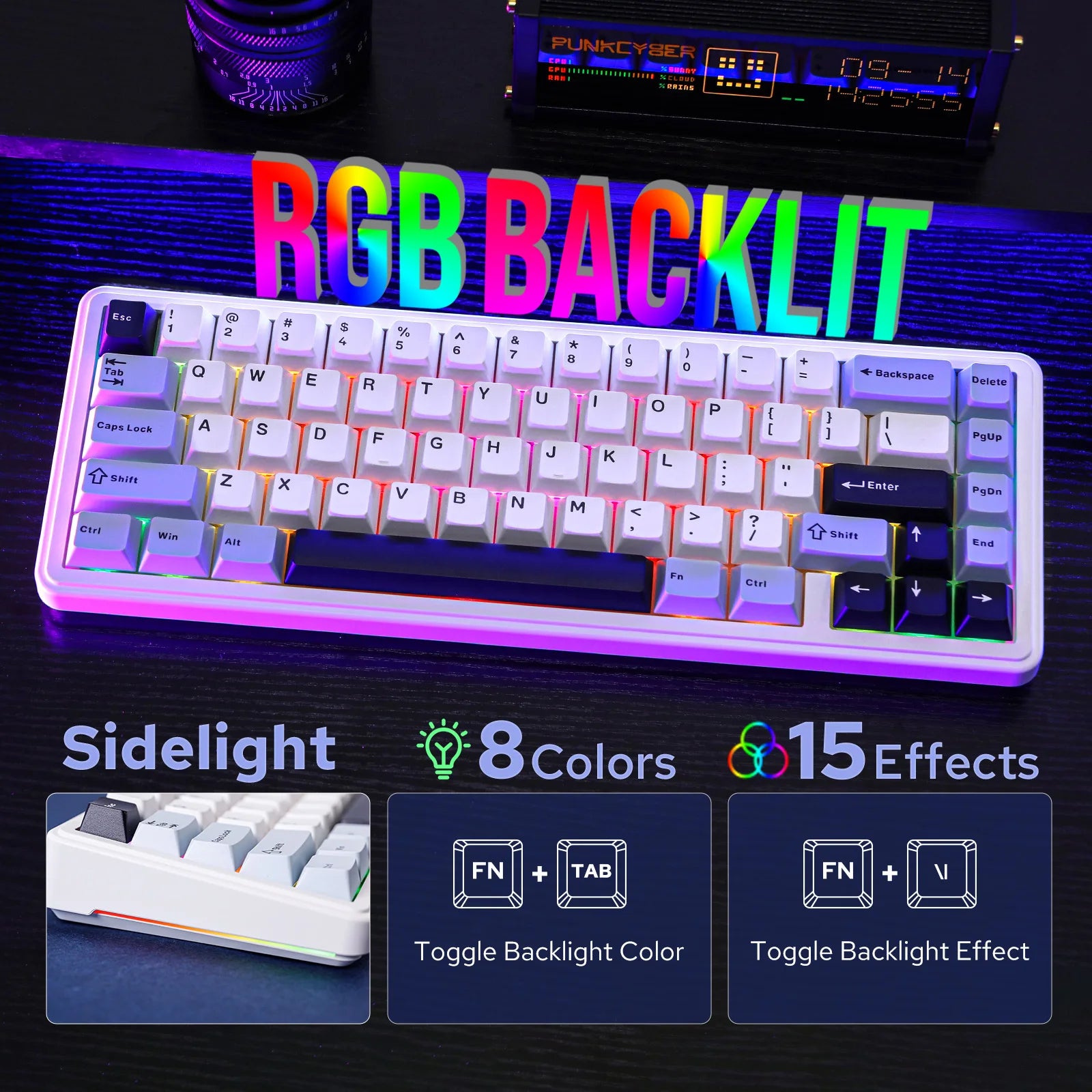 EPOMAKER x AULA F65 65% Layout Hot-Swap Gasket-mounted Wired Bluetooth 2.4G Wireless Mechanical Keyboard