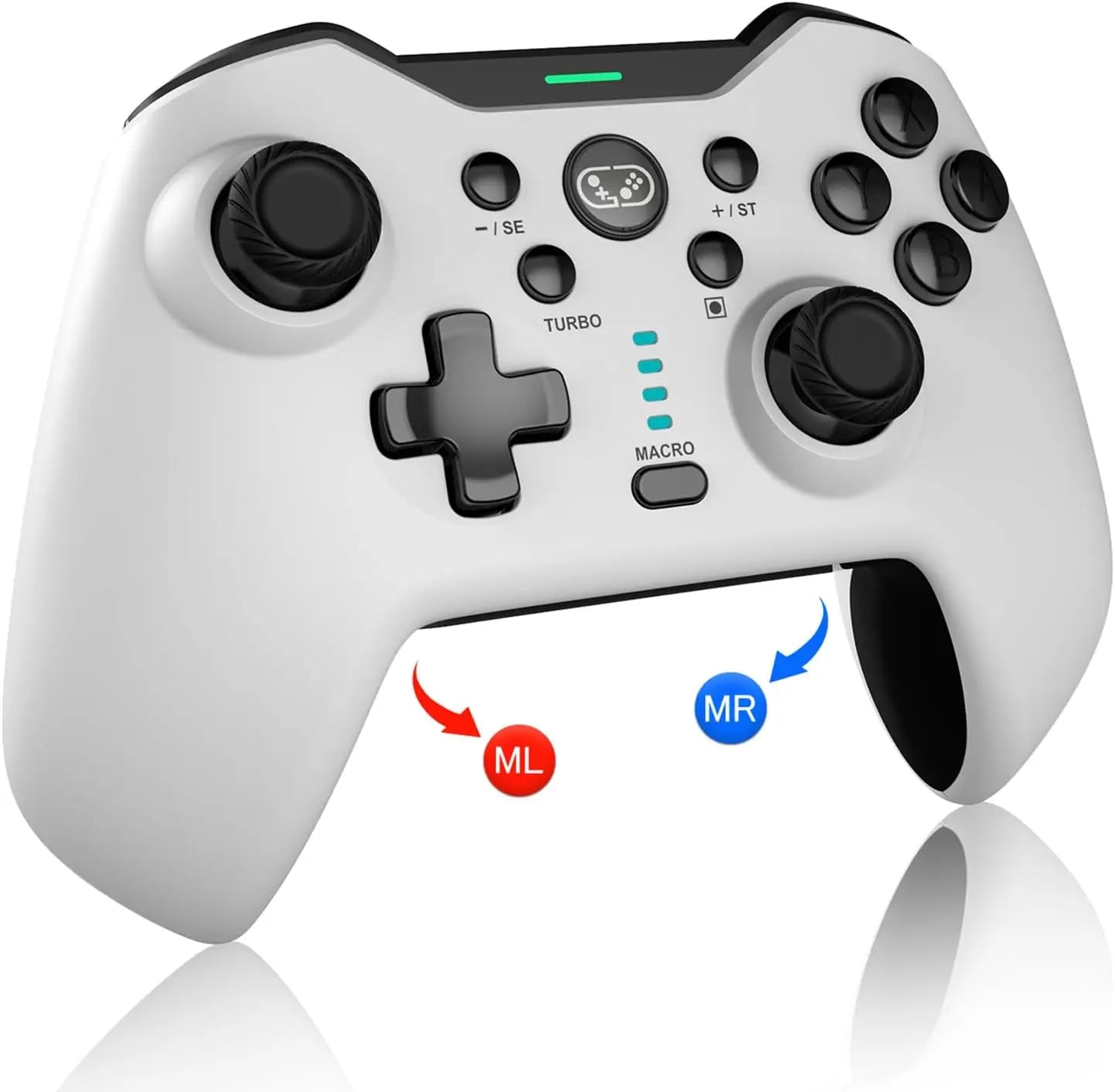 Saitake Programmable Wireless Controller for Switch/Lite/OLED/PC/IOS/Andriod Joystick with Paddles, Back Buttons,Wake-up,Turbo