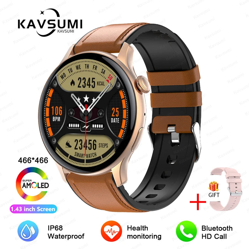 2026 NFC Smart Watch Amoled HD GPS Track Sports Heart Rate Bluetooth Call Waterproof Ladies Women Smartwatch For Women's Gift