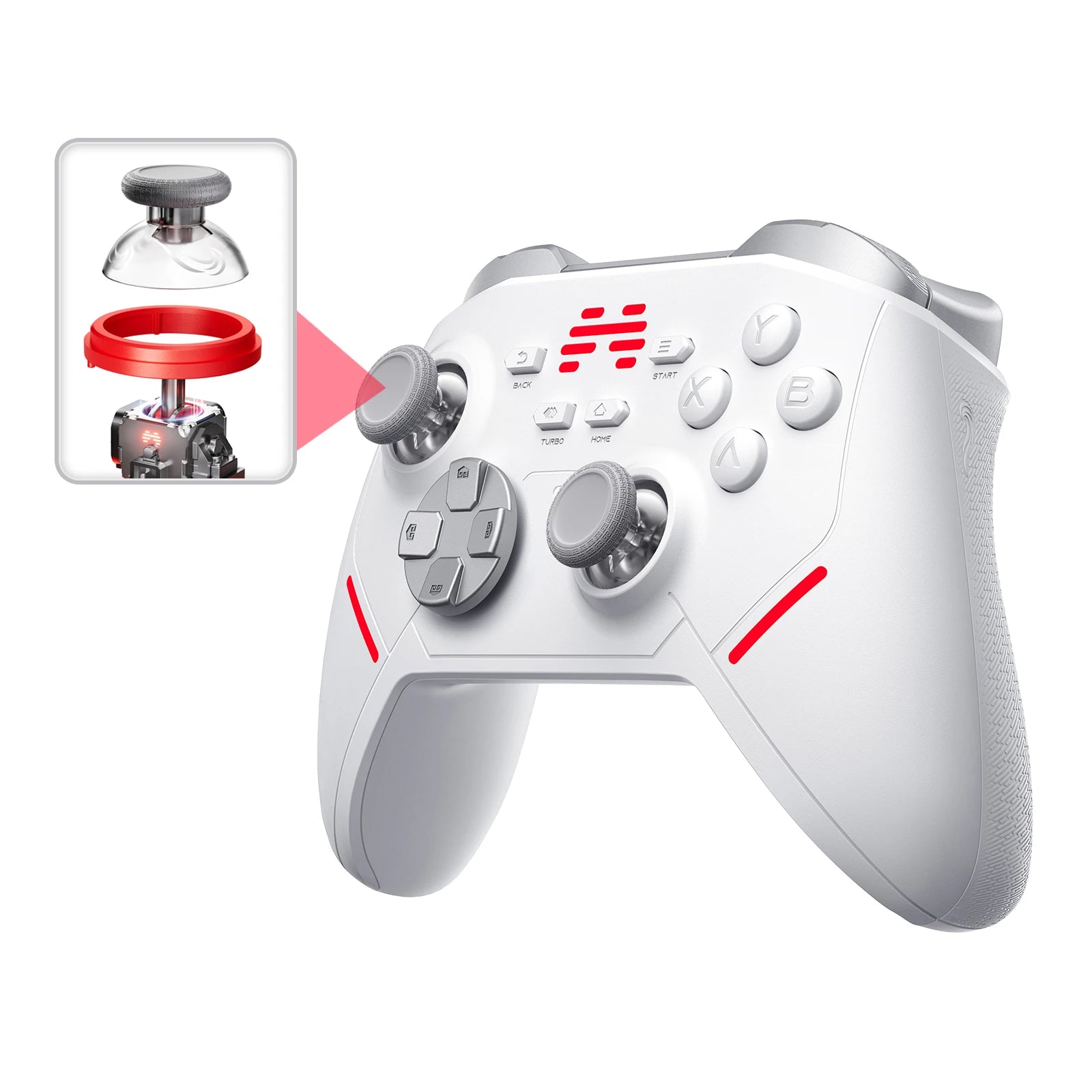 BEITONG Kunpeng20/ KP20 Wireless Gaming Controller TMR Joysticks Hall Effect Triggers Gamepad for PC/Switch/Switch 2/Phone