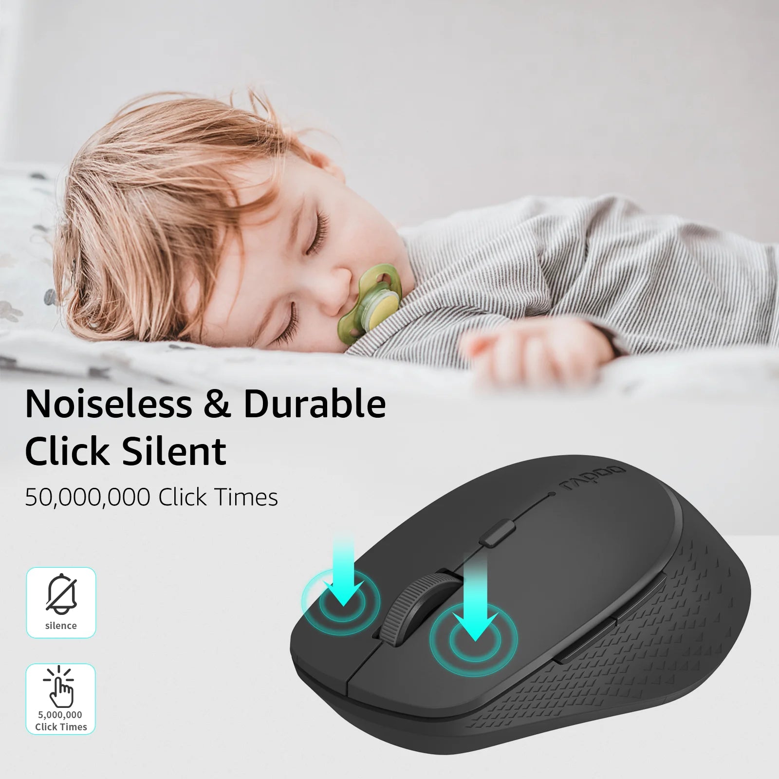 Rapoo M300G Wireless Mouse Multi-Mode Silent Mouse 2400 DPI Optical Bluetooth Mouse for Tablet Laptop Computer PC 2.4G Mice