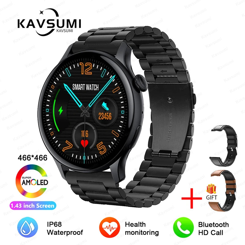 2026 NFC Smart Watch Amoled HD GPS Track Sports Heart Rate Bluetooth Call Waterproof Ladies Women Smartwatch For Women's Gift