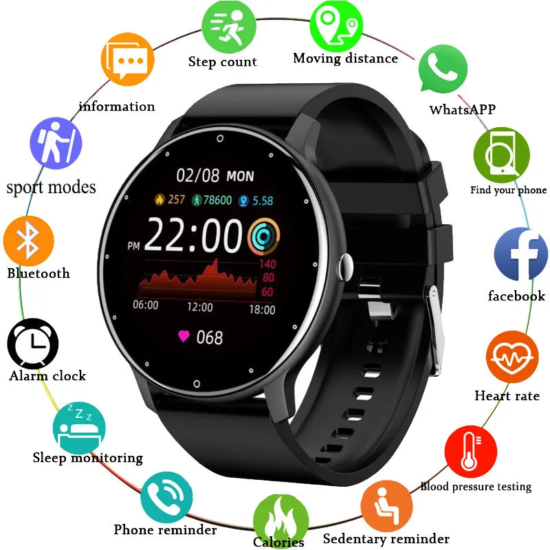 NEW ZL02 Men Smart Watch Heart Monitor Wireless Call Fitness IP68 Waterproof Sports Women Smartwatch for IOS Android Phones 2026