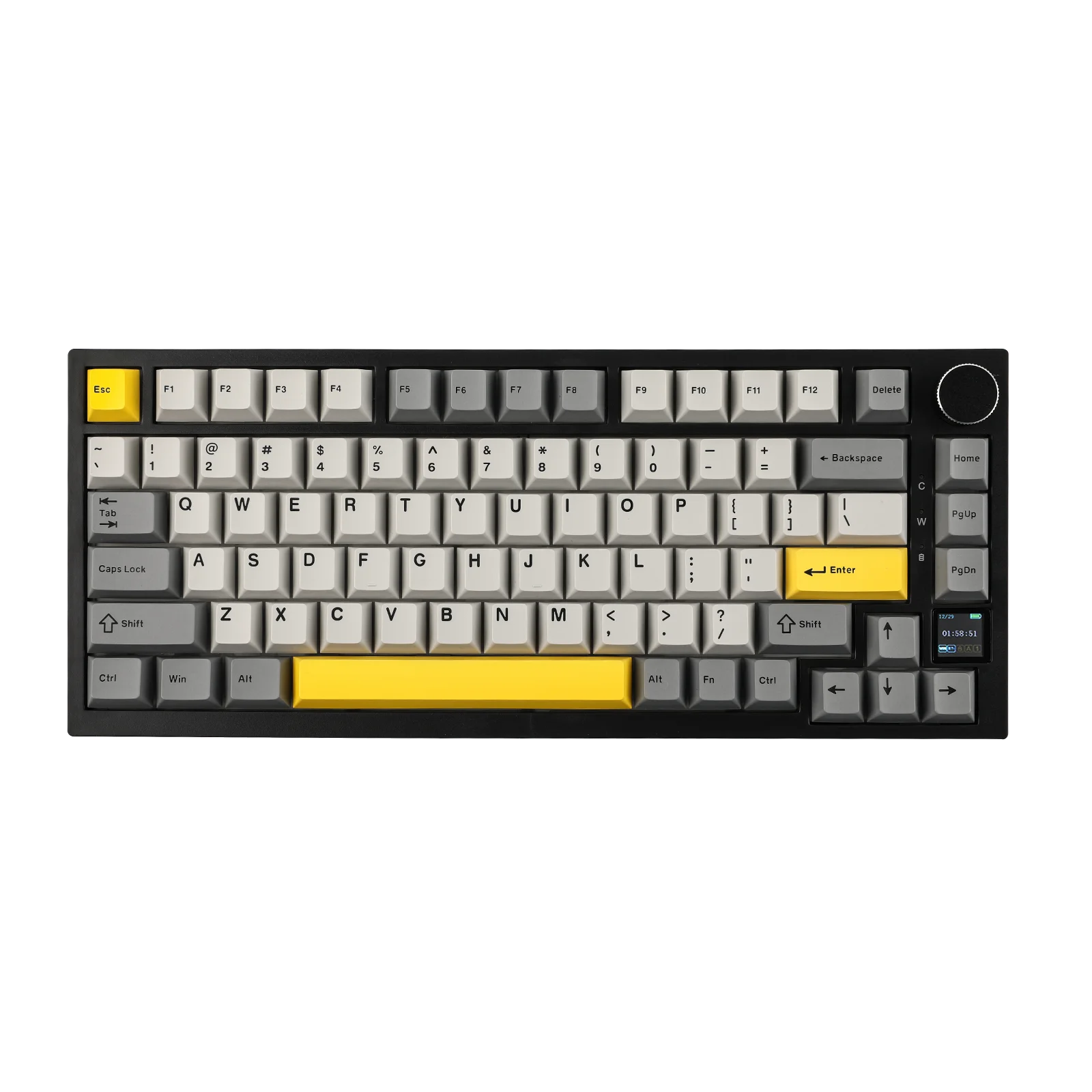 Ajazz AK820 Pro 75% Gasket-mounted Bluetooth 5.1 2.4G Wireless Wired Mechanical Keyboard with TFT Screen for Mac Win