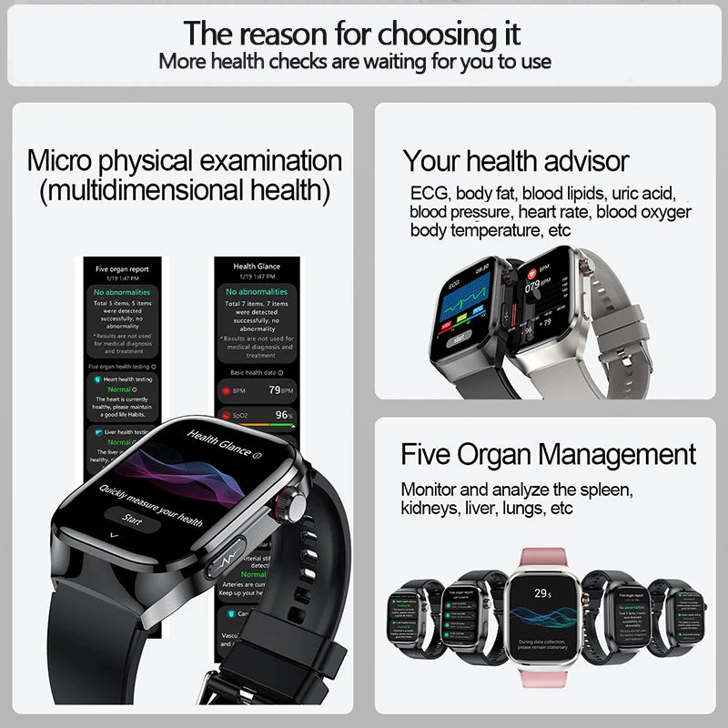 2026 New Women Smart Watch with BMI measurement Menstrual Cycle ECG Heart Rate Blood Oxygen Sleep Fitness Tracker Smart bracelet